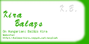 kira balazs business card